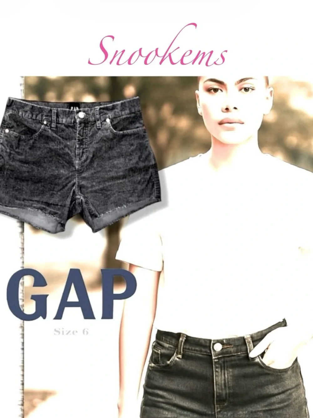 GAP Shorts Gray Corduroy Cut Offs Frayed Raw Hem Casual Vacation Summer Size 6 🍭